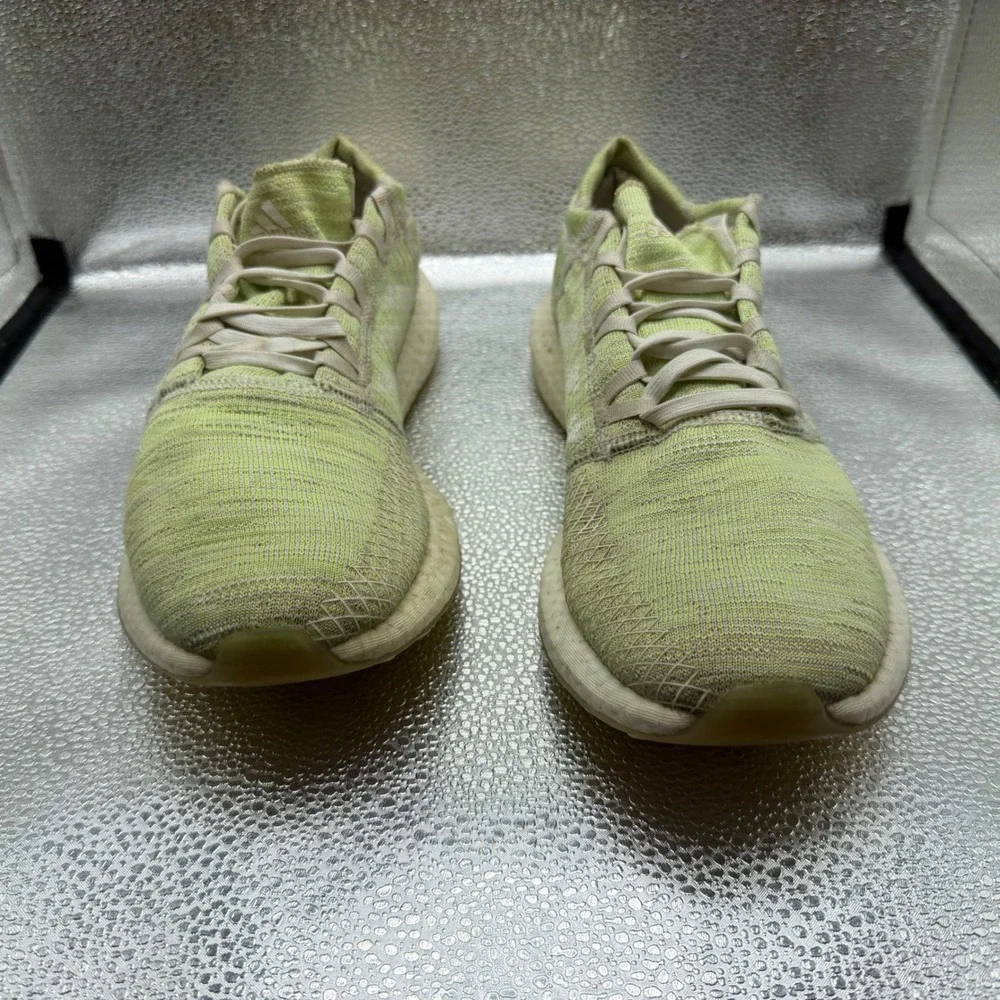 Size 11 Adidas Pureboost Go Running Shoes Mens Lime Green Excellent D97423